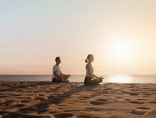 yoga at the beach